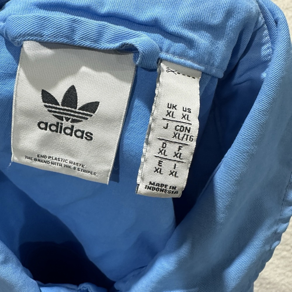Adidas Essentials Jacket Blue Snap Front Dye Loos… - image 3